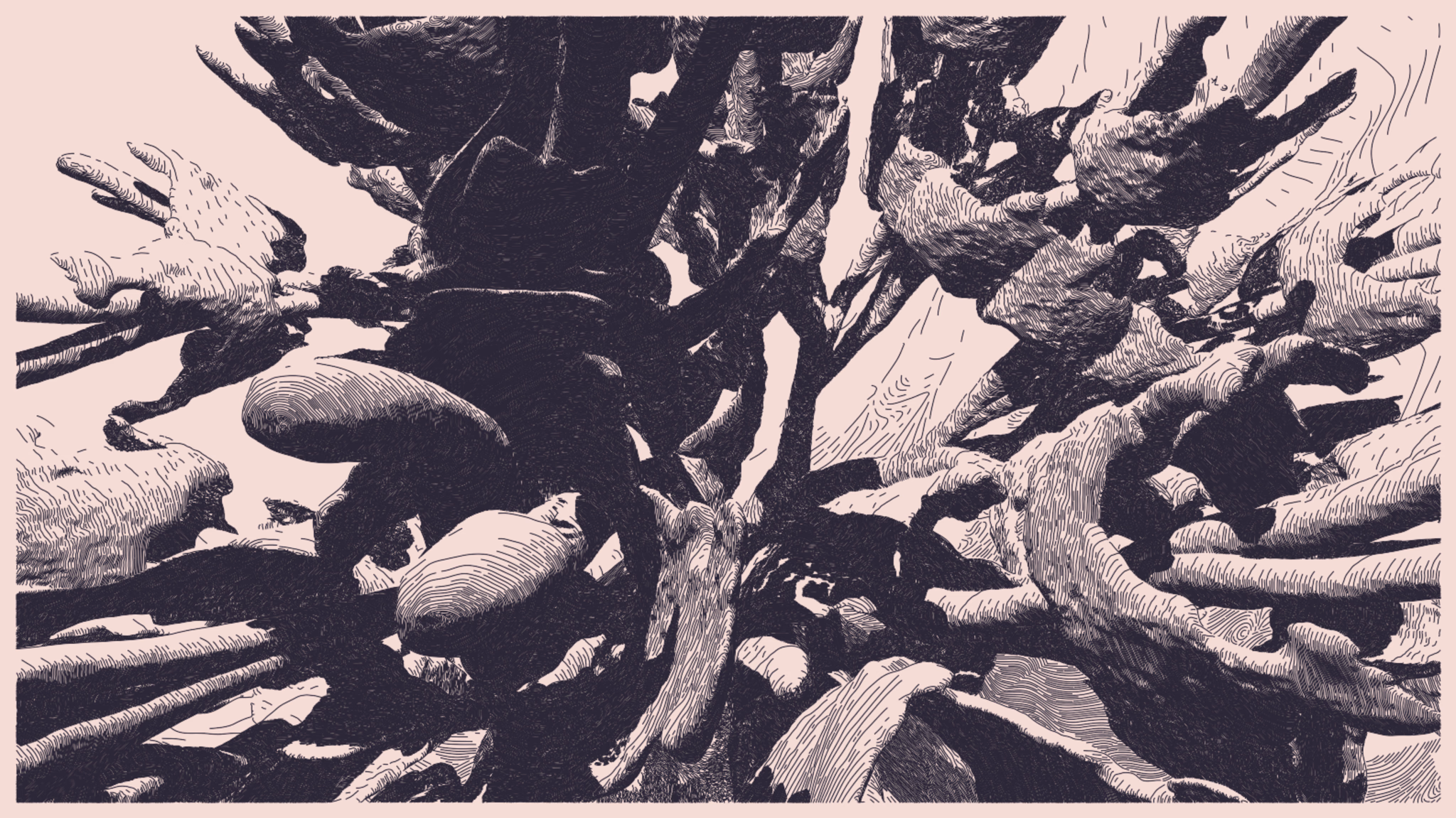 Art inside the Universal Rayhatcher algorithm (© 2023 Piter Pasma × Monokai)