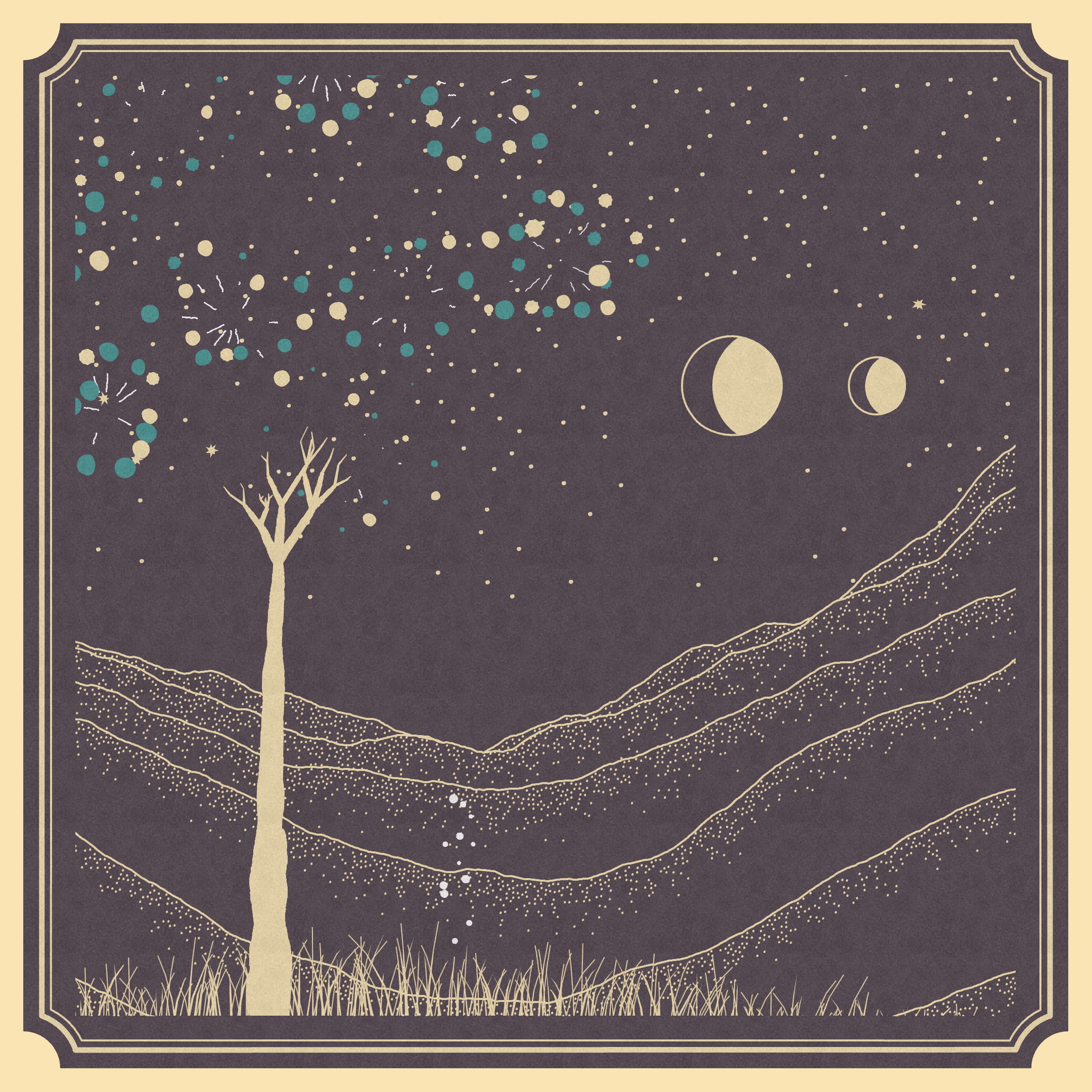 Fire Card (algorithmic artwork © 2021 Monokai)