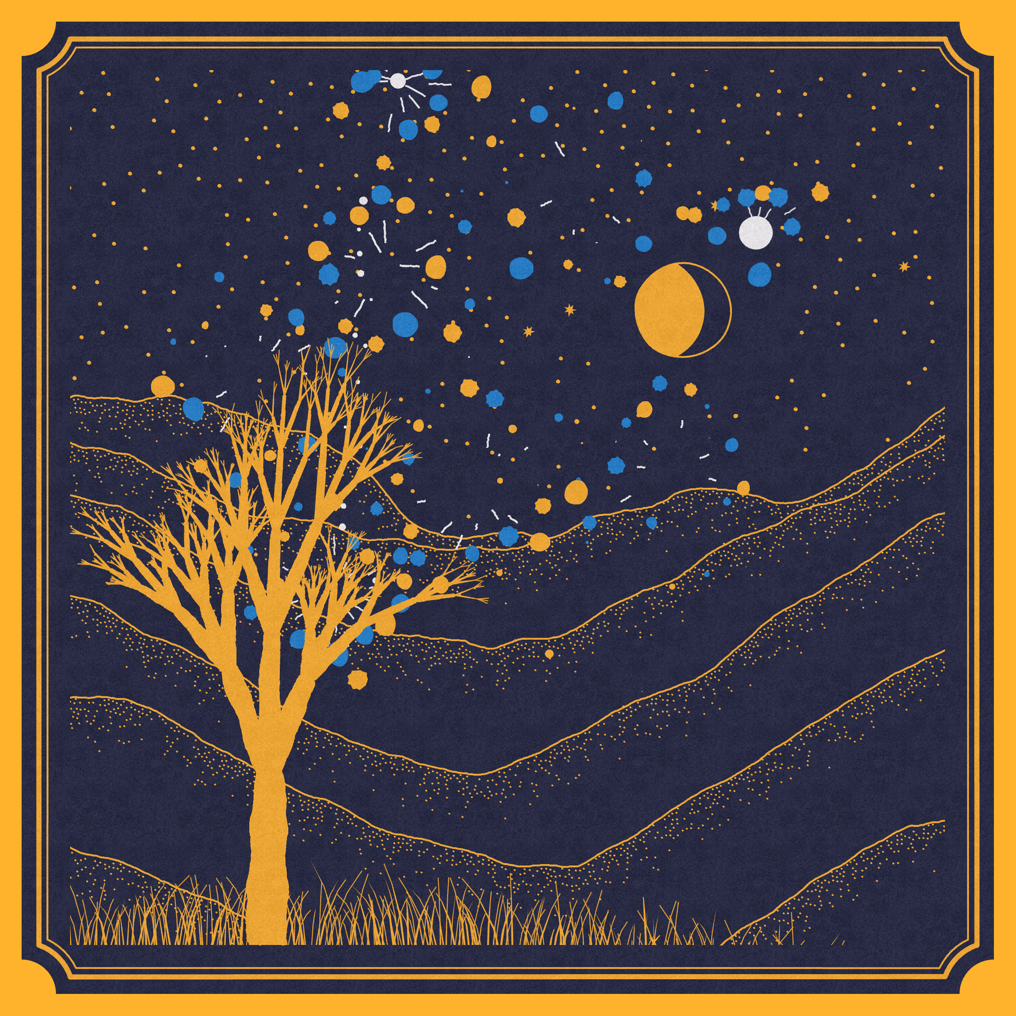 Fire Card (algorithmic artwork © 2021 Monokai)