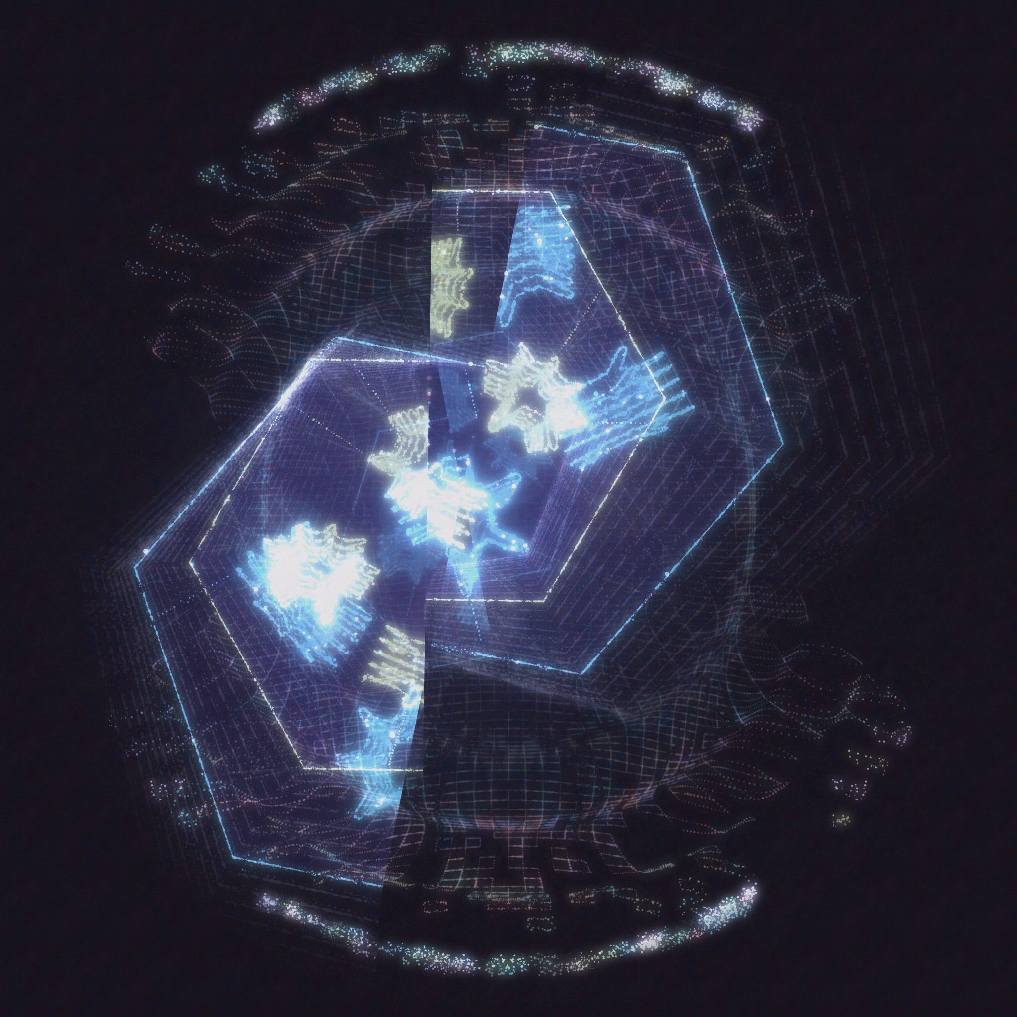 Sliced in Time (algorithmic artwork © 2024 Monokai)