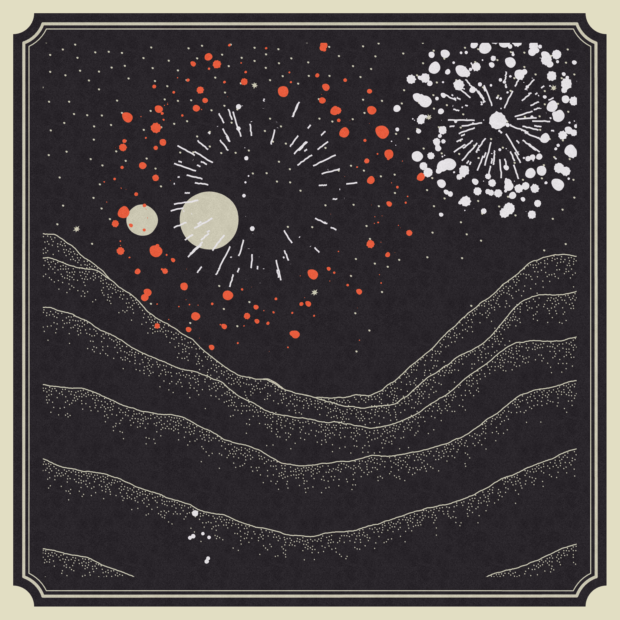 Fire Card (algorithmic artwork © 2021 Monokai)