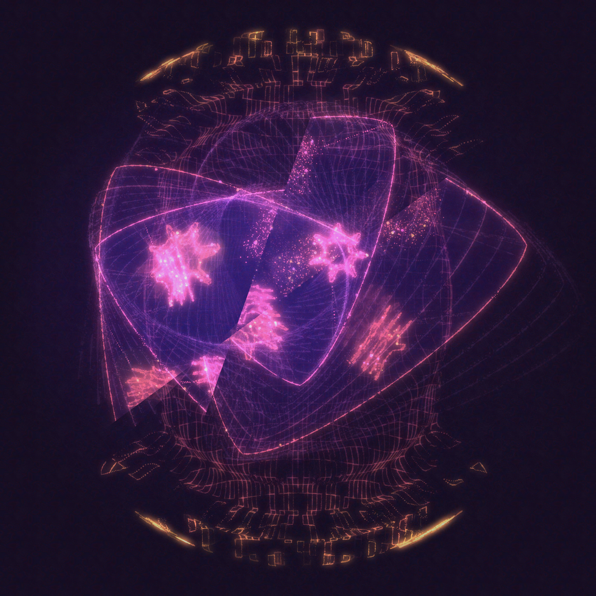 Sliced in Time (algorithmic artwork © 2024 Monokai)