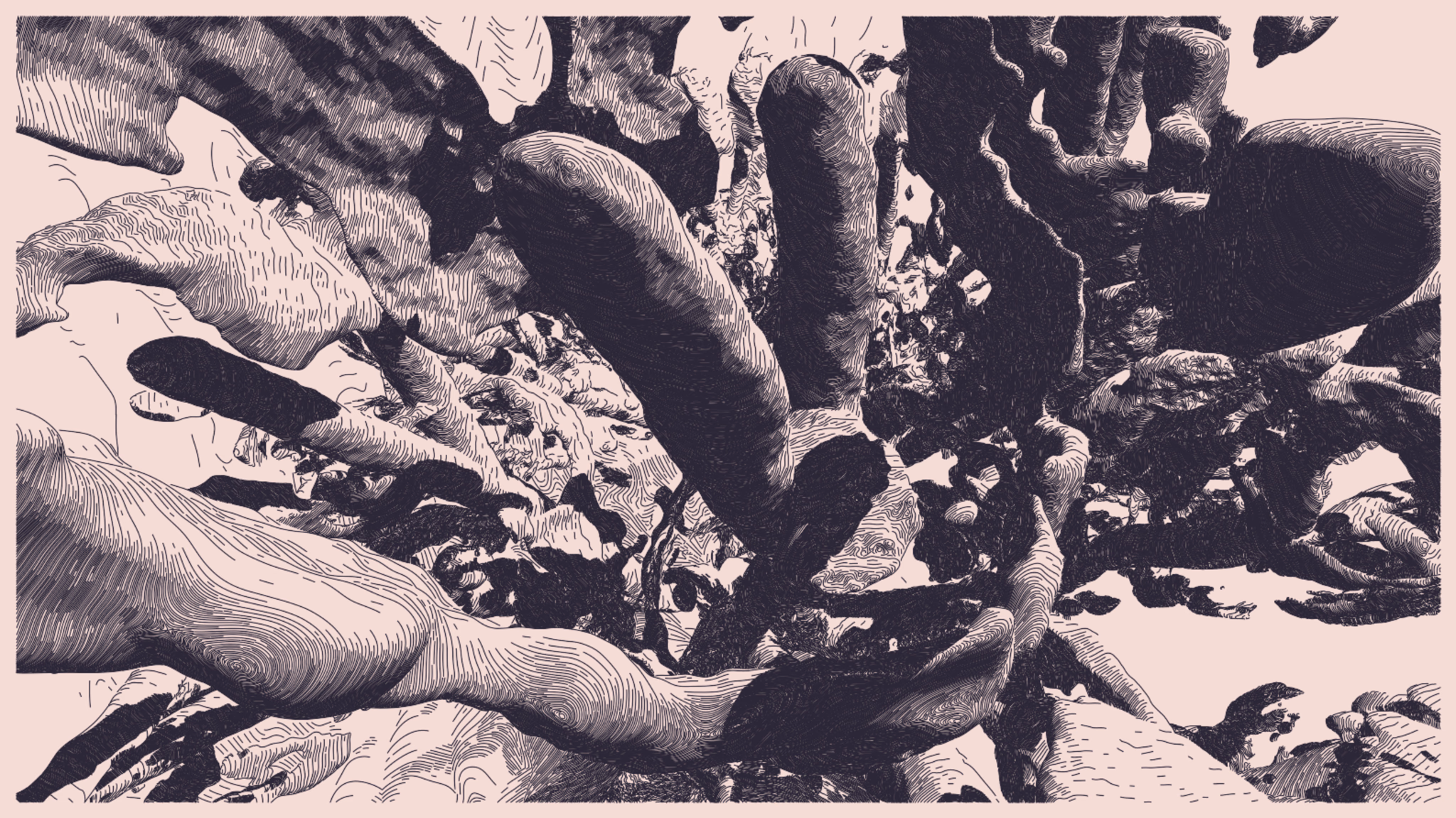 Art inside the Universal Rayhatcher algorithm (© 2023 Piter Pasma × Monokai)