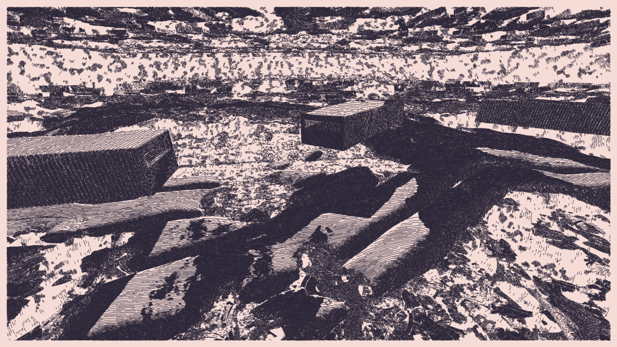 Art inside the Universal Rayhatcher algorithm (© 2023 Piter Pasma × Monokai)